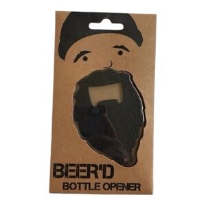 NEW Beer'd Beard Mustache Bottle Opener black metal novelty gift Paladon